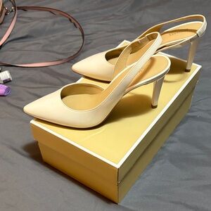 Michael Kors Beige Slingback Heels